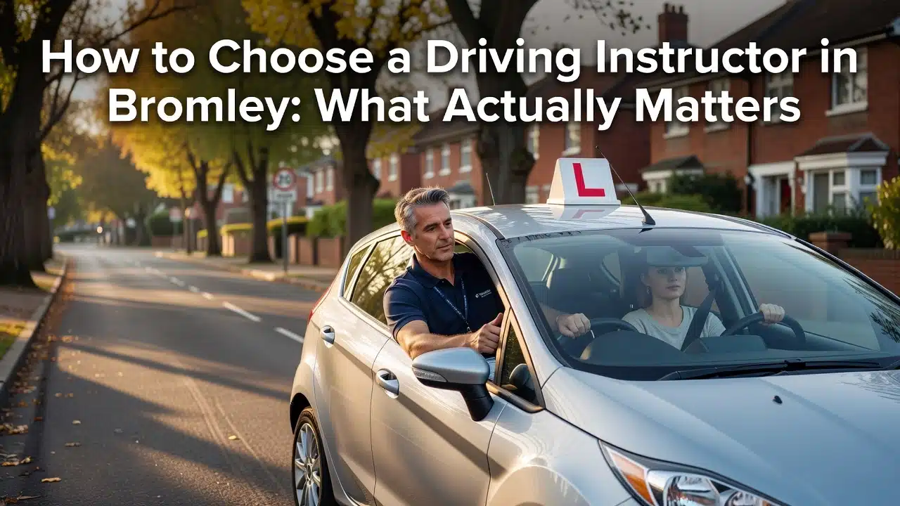 How to Choose a Driving Instructor in Bromley: What Actually Matters 1 Professional header image for list-based article: How to Choose a Driving Instructor in Bromley: What Actua...