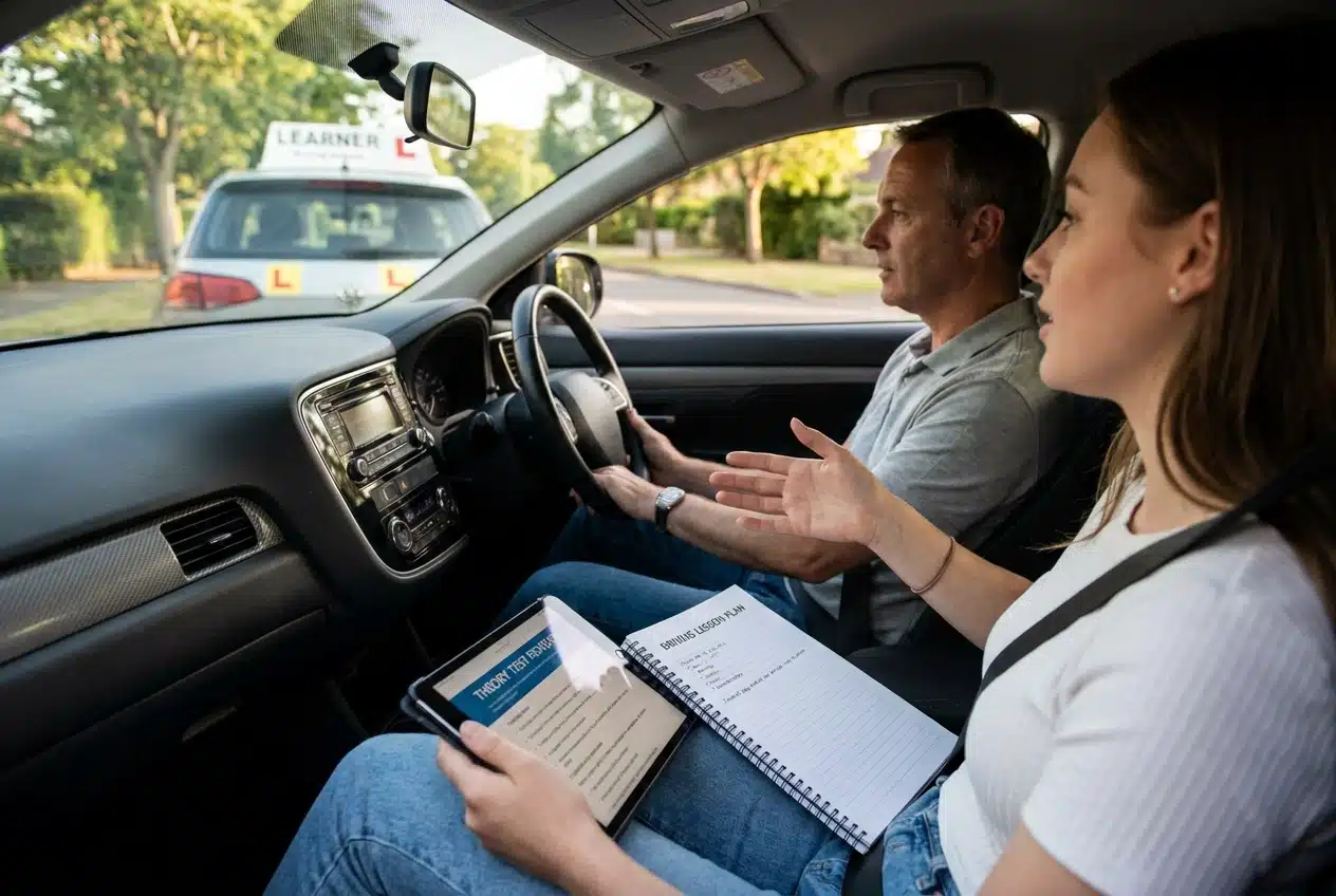 Theory Test Revision Plan Built Around Your Driving Lessons 2 Professional header image for educational tutorial: Theory Test Revision Plan Built Around Your Driving Lessons